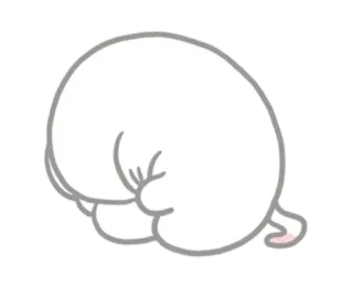 😣 tier, hase, niedlich, cartoon, sticker telegram sticker