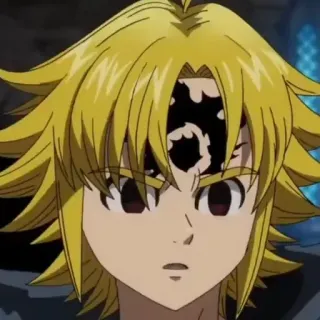 🥠 Meliodas The Seven Deadly Sins アニメ, メリオダス, 悪魔, 七つの大罪, ファンタジー whatsapp sticker