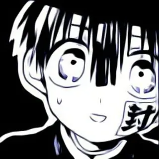 🫐 Hanako Toilet-bound Hanako-kun 封 Anime, Manga, Sticker, Bianco e nero, Hanako, Hanako-kun al bagno telegram sticker