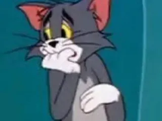 🆙 Tom Cat Tom and Jerry Cartoon, Kat, Verdrietig, Tom en Jerry, Geanimeerd whatsapp sticker