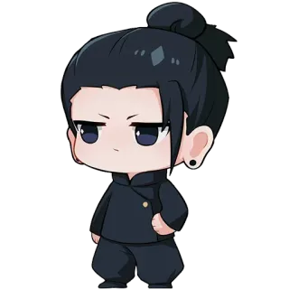 😁 Suguru Geto Jujutsu Kaisen Аниме, Чиби, Манга, Jujutsu Kaisen, Сугуру Гето, Персонаж, Стикер telegram sticker