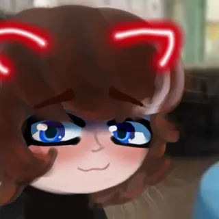 😸 Dibujos animados, Cuernos de diablo, Anime, Lindo, Personaje whatsapp sticker