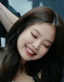 😁 Jennie Kim k-pop, singer, idol, korean, woman, blackpink, smile, happy, portrait telegram sticker