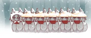 🥶 neve, inverno, desenho animado, raposa, fofo telegram sticker