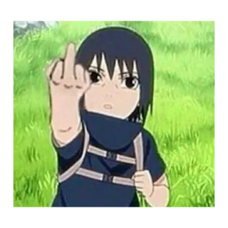 😒 Itachi Naruto Itachi, Anime, Naruto, Dedo corazón, Ofensivo telegram sticker