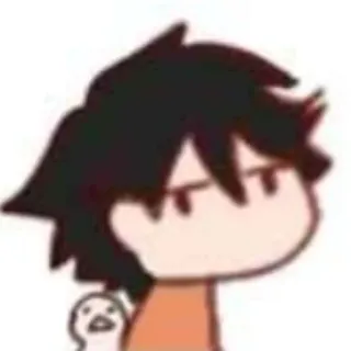 💥 мультик, персонаж, в стиле аниме, рисунок, простой, аватар telegram sticker