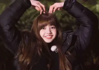 🐬 Lisa kpop, lisa, blackpink, coeur, amour, chanteuse, mignon telegram sticker