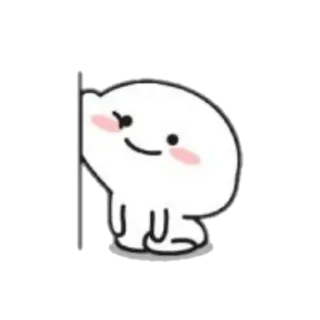 🪐 carino, sbirciando, timido, cartoni animati, nascosto telegram sticker