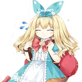 😅 Anime, Fille, Blonde, Mignon, Personnage, Art, Dessin animé, Illustration whatsapp sticker