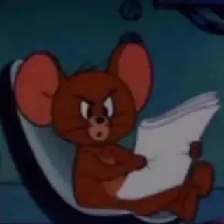 🤨 Jerry Tom and Jerry dessin animé, souris, drôle, animation, rétro telegram sticker