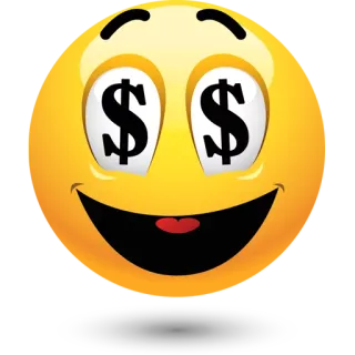 🤑 钱, 美元, 表情符号, 表情, 脸, 富有, 财富 telegram sticker