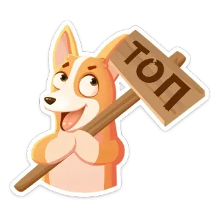 🔝 ТОП cachorro, corgi, fofo, animal, engraçado telegram sticker