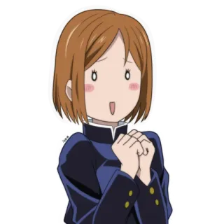 😍 Nobara Kugisaki Jujutsu Kaisen Anime, Manga, Nobara Kugisaki, Jujutsu Kaisen, Personaje, Chica, Preocupada whatsapp sticker