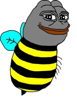 😐 Pepe the Frog Pepe, sapo, abelha, meme, meme da internet whatsapp sticker