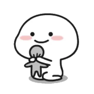 ☁ süß, emoji, figur, minimalistisch, freundlich, fröhlich telegram sticker