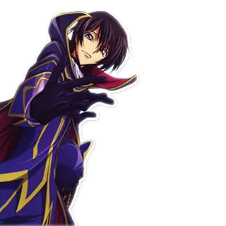 ✋ Lelouch Lamperouge Code Geass anime, lelouch, code geass, character, cartoon, fanart telegram sticker