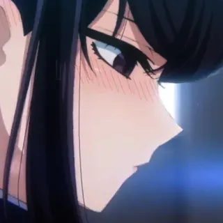 🦋 Komi Shouko Komi Can't Communicate Аниме, Девочка, Komi Can't Communicate, Коми Сёко, Милая, Румянец telegram sticker