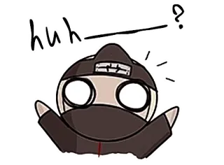 😳 huh ? Frage, Hä?, Figur, Sticker whatsapp sticker