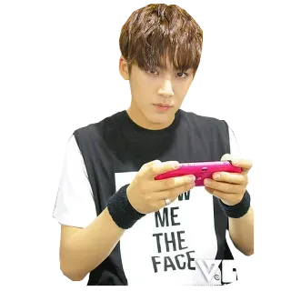 📱 FACE ME THE FACE kpop, gioco, giocando, giovane, ragazzo telegram sticker