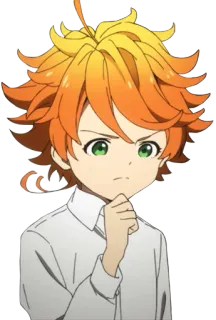 🤔 Emma The Promised Neverland Anime, Manga, The Promised Neverland, Emma, Charakter, Mädchen whatsapp sticker
