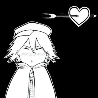 ❤️ animé, dessin animé, flèche, cœur, amour, mignon, baiser telegram sticker