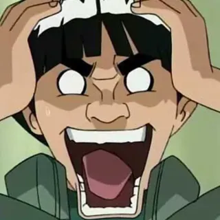 😧 Might Guy Naruto Anime, Personagem, Might Guy, Naruto, Mangá, Animado, Engraçado telegram sticker