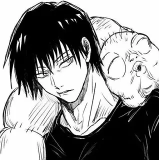 🔳 Toji Fushiguro Jujutsu Kaisen Anime, Manga, Pelo Negro, Jujutsu Kaisen, Toji Fushiguro, Personaje de Anime telegram sticker