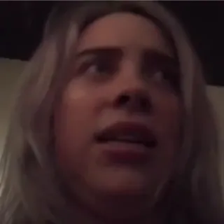 💘 Billie Eilish 比莉·艾利什, 歌手, 流行明星, 名人, 脸, 肖像 telegram sticker