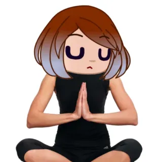 😌 медитация, йога, релаксация, мир, осознанность telegram sticker