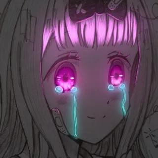 🥲 Anime, Mädchen, Tränen, Weinend, Traurig, Kawaii whatsapp sticker