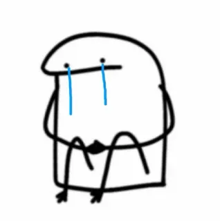😪 płacz, smutny, rysunek, kreskówka, emocje telegram sticker