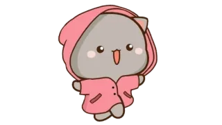 🍩 Katze, kawaii, süß, Aufkleber, Cartoon, Tier telegram sticker