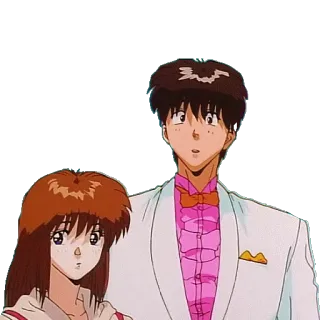 💑 Anime, Paar, Retro, Vintage, Illustration whatsapp sticker