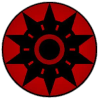 👀 символ, красный, черный, геометрический, глаз telegram sticker