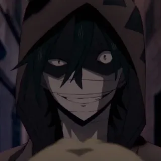 🖤 Zack Angels of Death Anime, Horor, Zack, Karakter, Senyum, Angels of Death telegram sticker