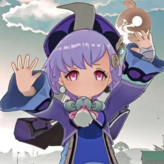 🍵 Qiqi Genshin Impact Anime, Meisje, Zombie, Genshin Impact, Qiqi, Videogame personage whatsapp sticker