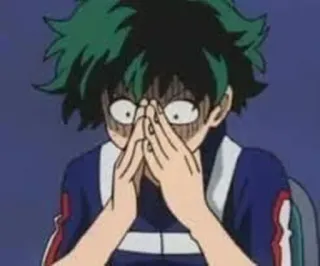 😱 Izuku Midoriya My Hero Academia anime, character, deku, izuku midoriya, my hero academia telegram sticker