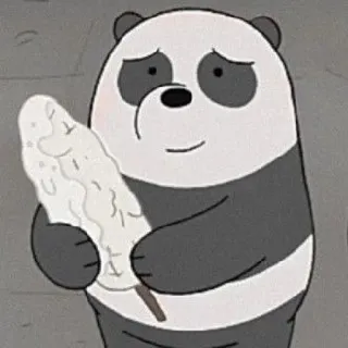 🐼 Panda We Bare Bears desenho animado, urso, panda, sorvete telegram sticker