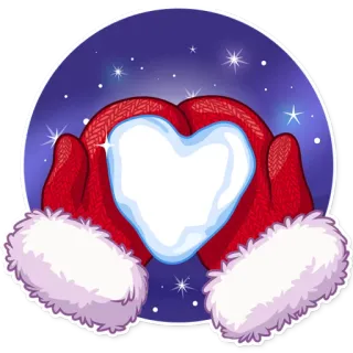 💙 inverno, neve, luvas, coração, feriado, frio, bola de neve, amor, sazonal telegram sticker