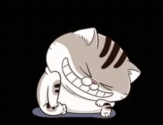 😂 cat, cute, animal, sticker, pet, cartoon telegram sticker