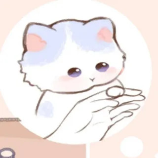 🍥 cat, cute, sticker, cartoon cat, animal, kawaii telegram sticker