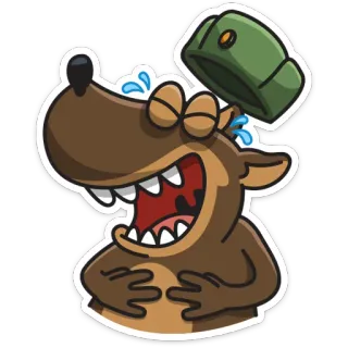 🤣 animal, laughing, hat, meme, funny telegram sticker