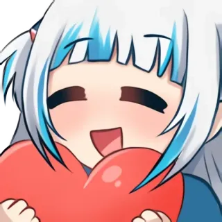 ❤️ Gawr Gura anime, vtuber, gawr gura, cute, heart telegram sticker