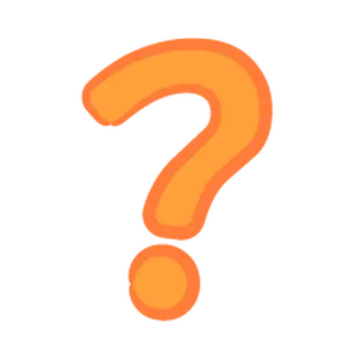 ❓ tanda tanya, oranye, simbol, pertanyaan, keraguan, berpikir telegram sticker