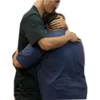 👨‍❤️‍👨 hug, embrace, affection, friendship, support, connection telegram sticker