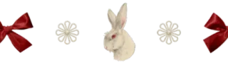 🤩 coniglio, fiocco, fiore, decorazione, animale telegram sticker