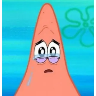 😥 Patrick Star Spongebob Squarepants crying, sad, cartoon, patrick, star telegram sticker