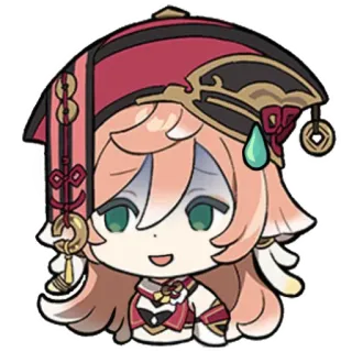 😅 Yanfei Genshin Impact Anime, Jeu vidéo, Genshin Impact, Yanfei, Sticker, Chibi telegram sticker