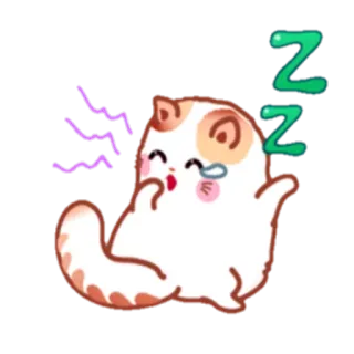 😴 ZZZ gato, dormindo, fofo, animal, desenho animado, zzz, cansado telegram sticker