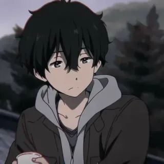 🎐 Houtarou Oreki Hyouka Anime, Chico, Houtarou Oreki, Hyouka, Personaje, Dibujo animado telegram sticker